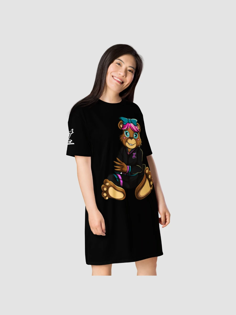 All-Over Print Black T-Shirt Dress product image (11)