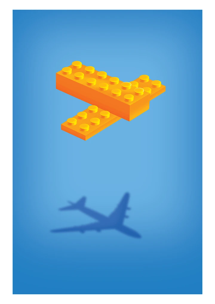 Plane (Orange) | Poster product image (1)