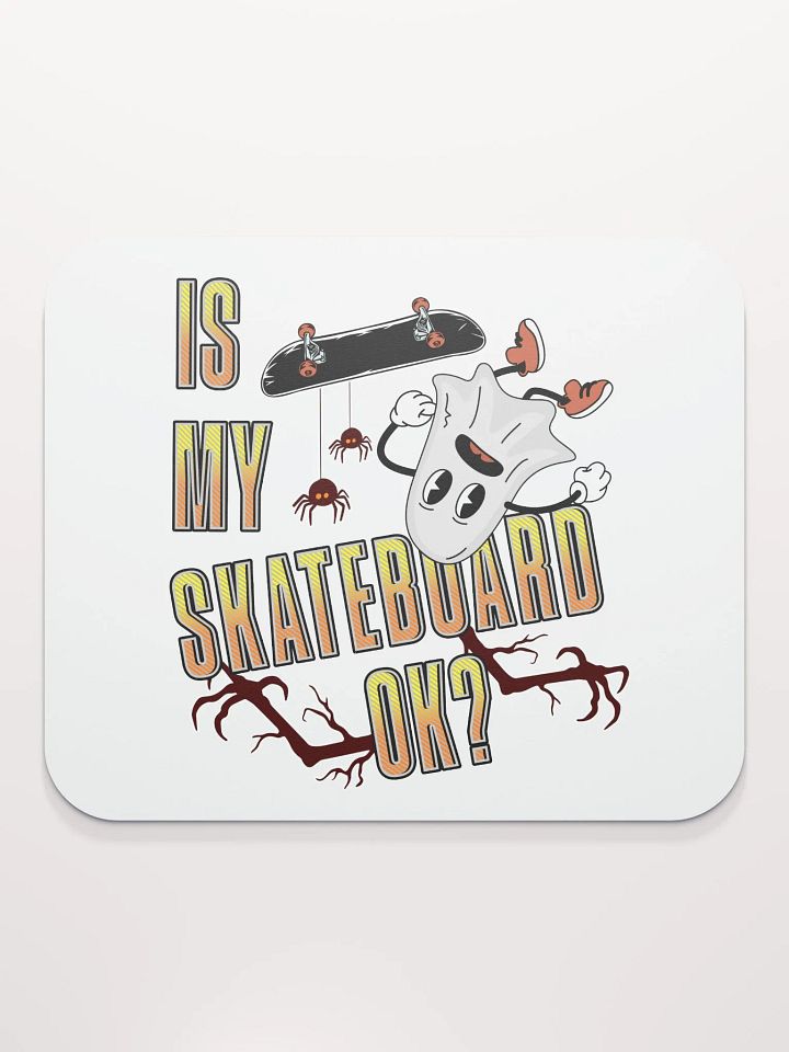 Is My Skateboard Ok? Ghost Spooky Skater Mouse Pad product image (2)