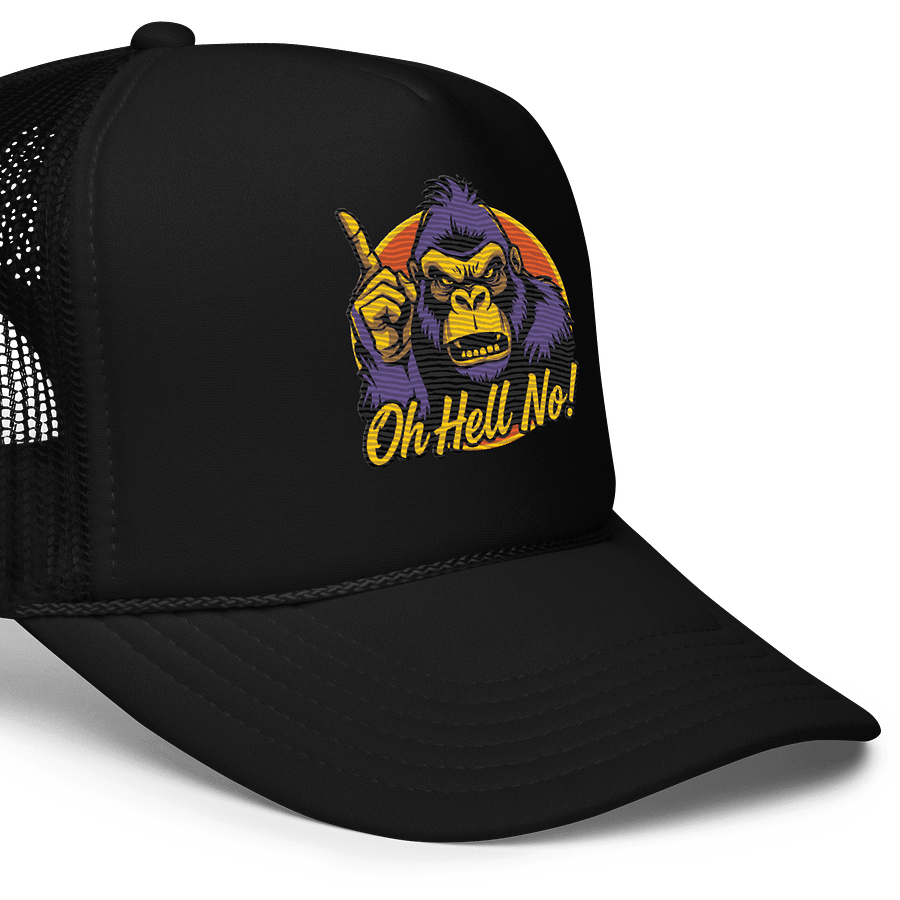 Oh Hell No Funny Purple Color Design Trucker Hat product image (2)