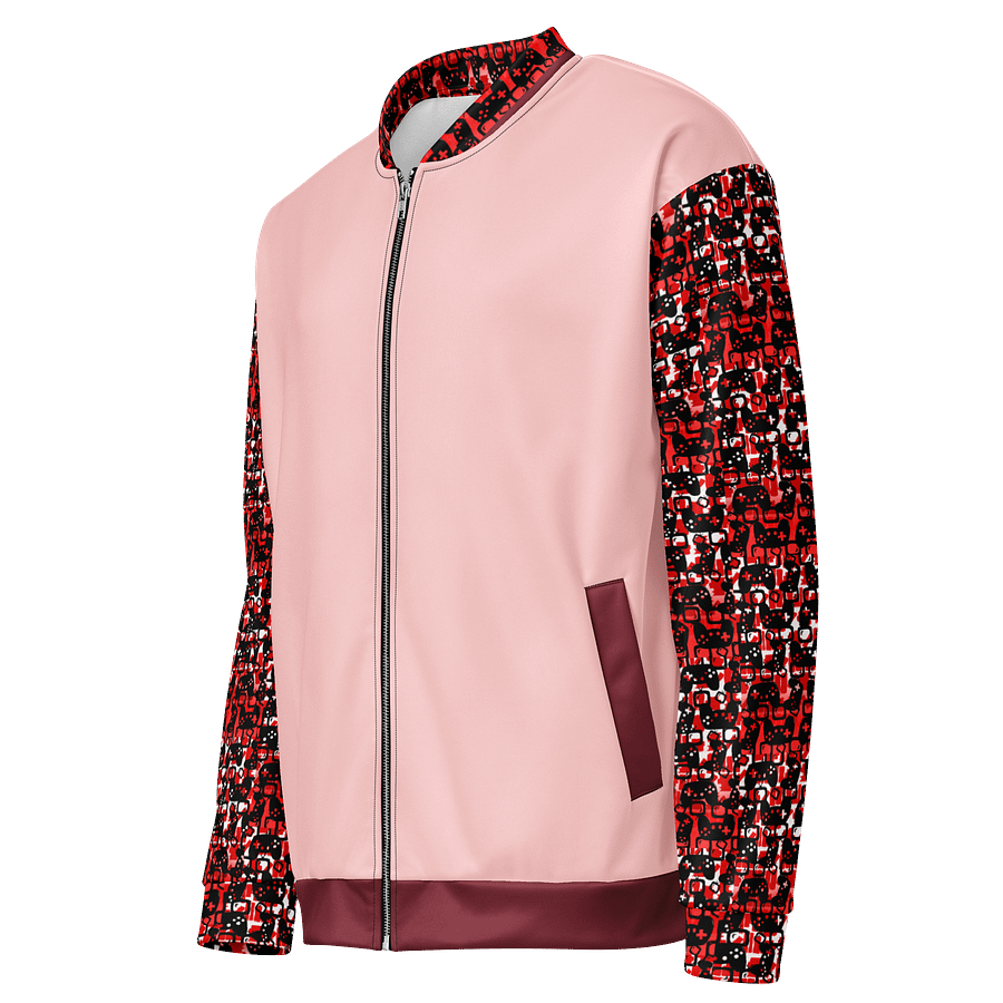 Experience Stories Unisex Bomber Jacket (Red, Coral, and Black) product image (3)