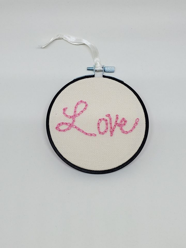 Love: 4" Hoop (choose your color!) product image (1)