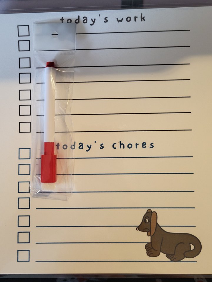 Cute Cartoon Corgi Laminated To Do List with Dry Erase Marker product image (1)
