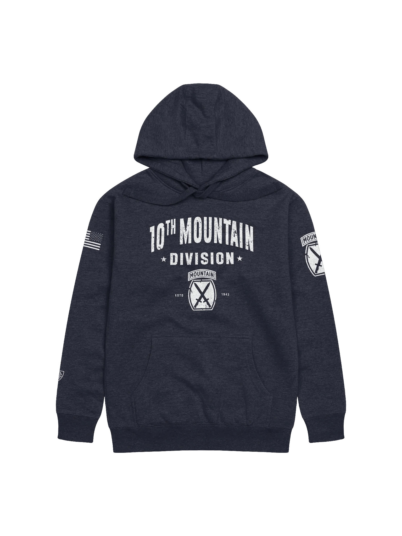 10th Mountain Division - The Mountaineers "Distressed" Hoodie product image (4)