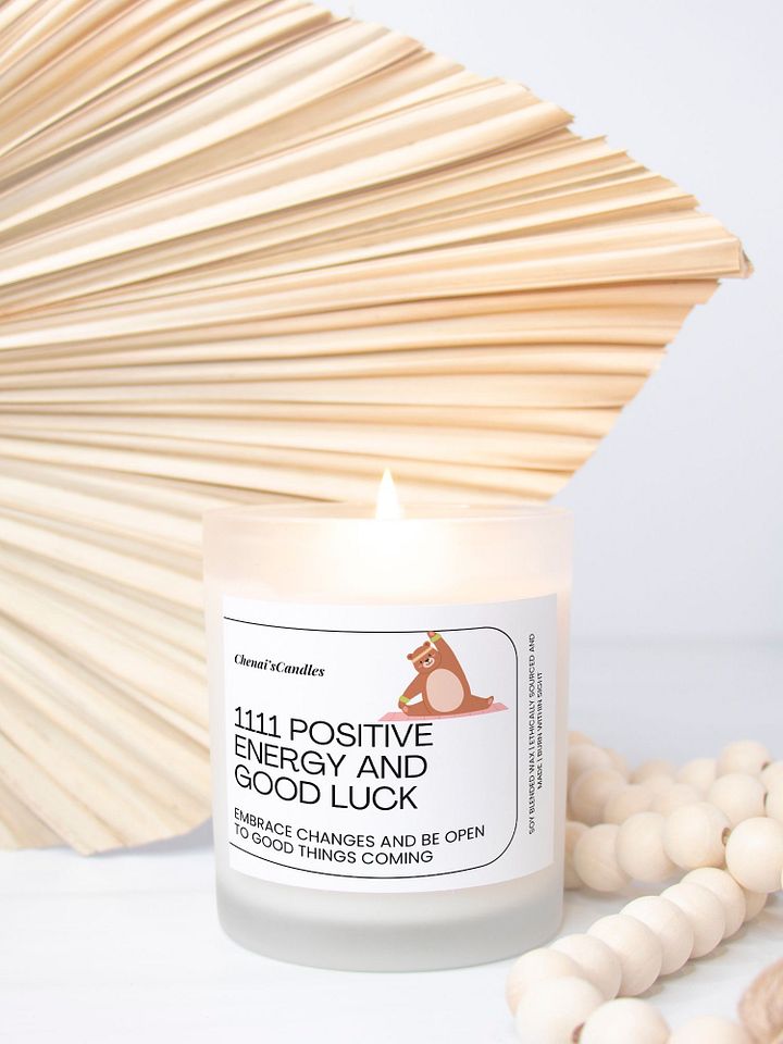 1111 Positive energy and good luck Frosted Candle product image (1)