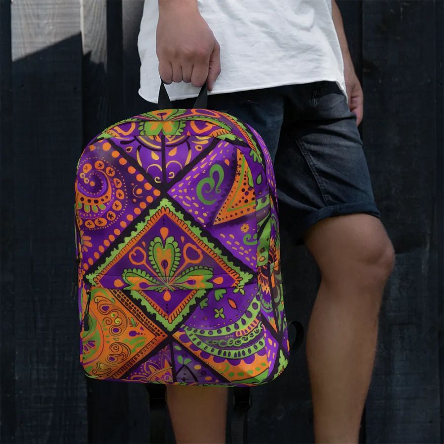 Vivid Mosaic Dreams Backpack product image (4)