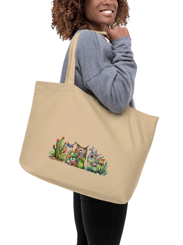 Desert Bloom: A Tale of Resilience Eco Tote Bag (Large) product image (8)