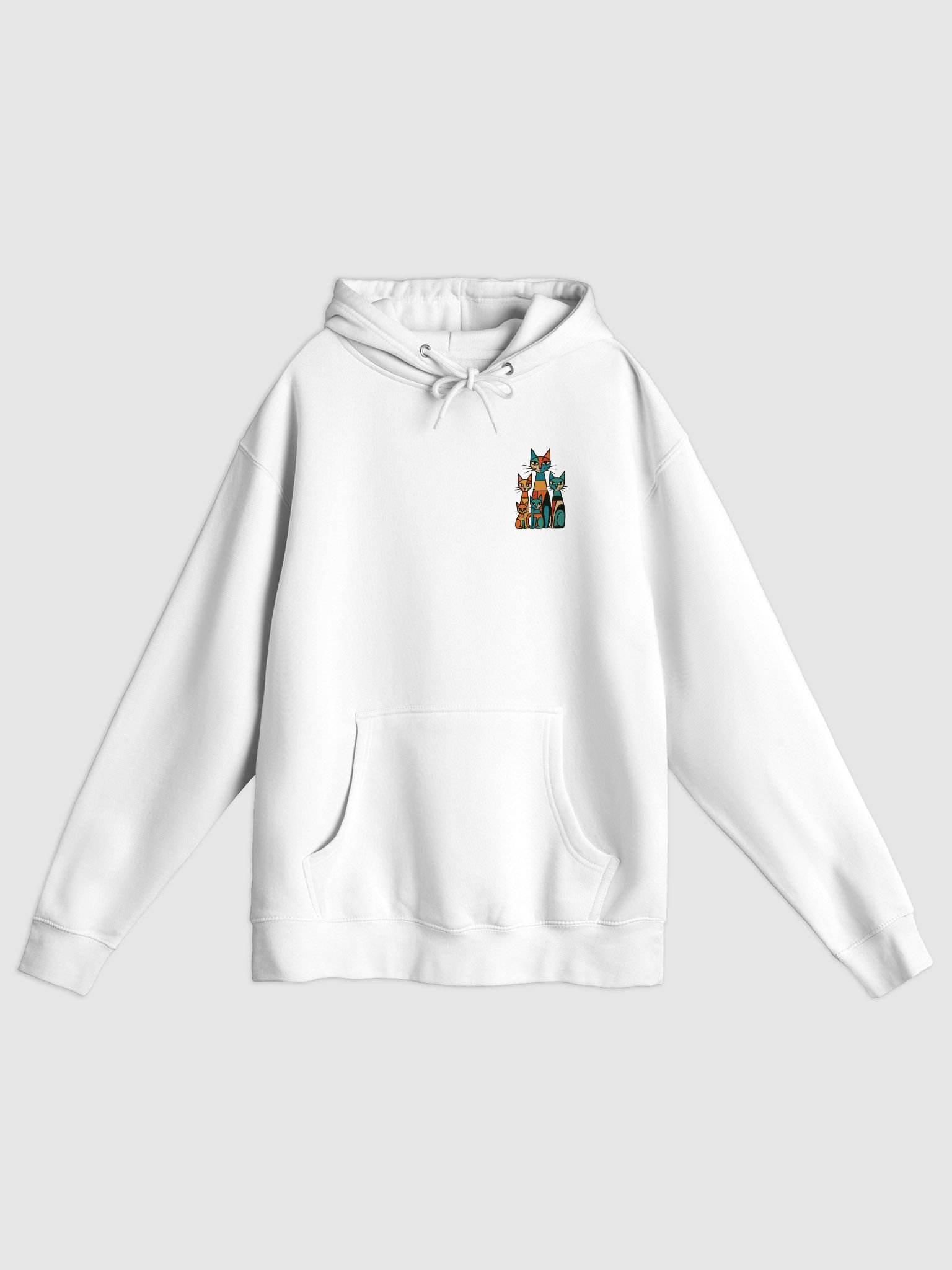 Whimsical Feline Mosaic Hoodie product image (4)