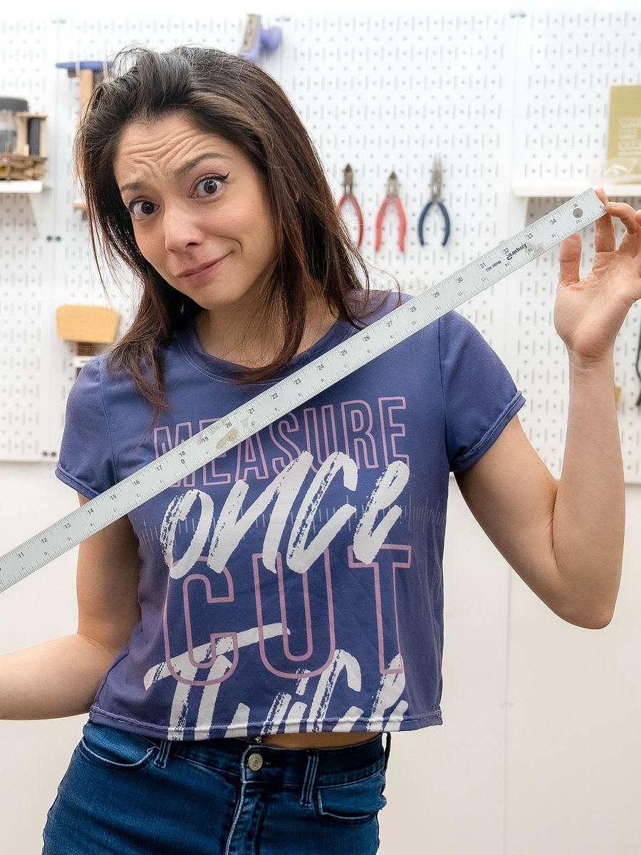 Measure Once Cut Twice Crop Top (Purple) product image (1)