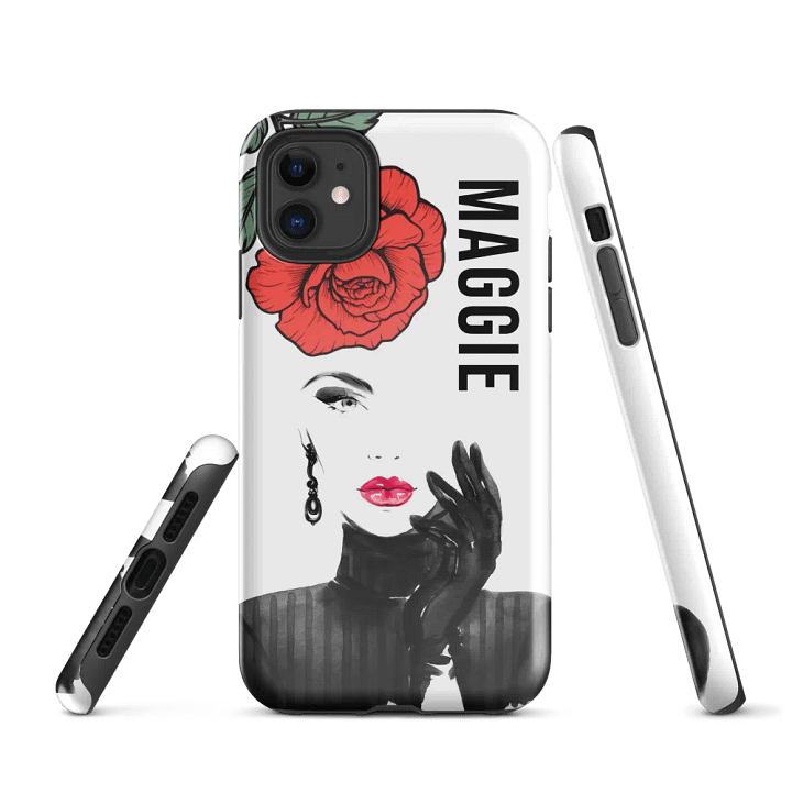 Personalized Red Rose Chic Elegance iPhone® Tough Case product image (1)