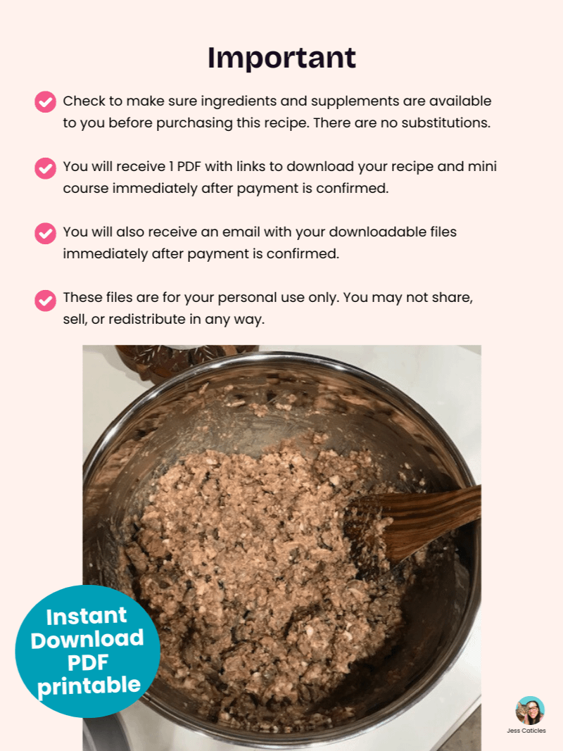 Cooked beef cat food recipe ~ 1 recipe for adult cats product image (10)