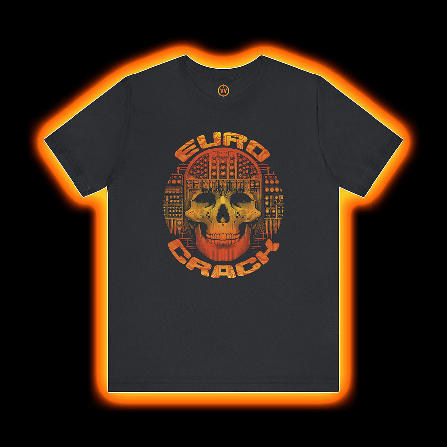 Eurorack Addict T-Shirt - EuroCrack (Modular Synthesizer Musician) AMBER PRINT product image (1)