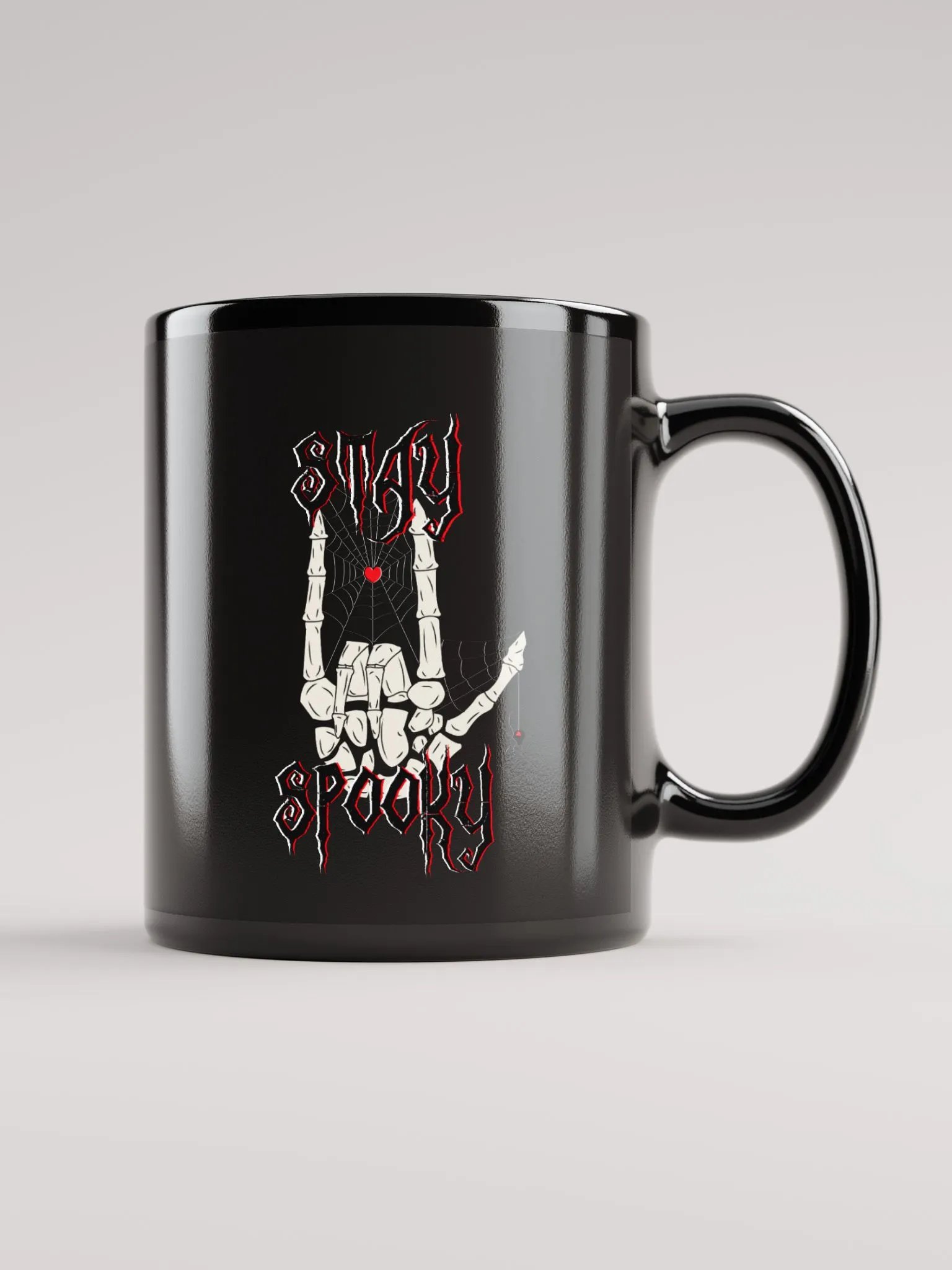 Stay Spooky! Skeleton Black Glossy Mug product image (2)
