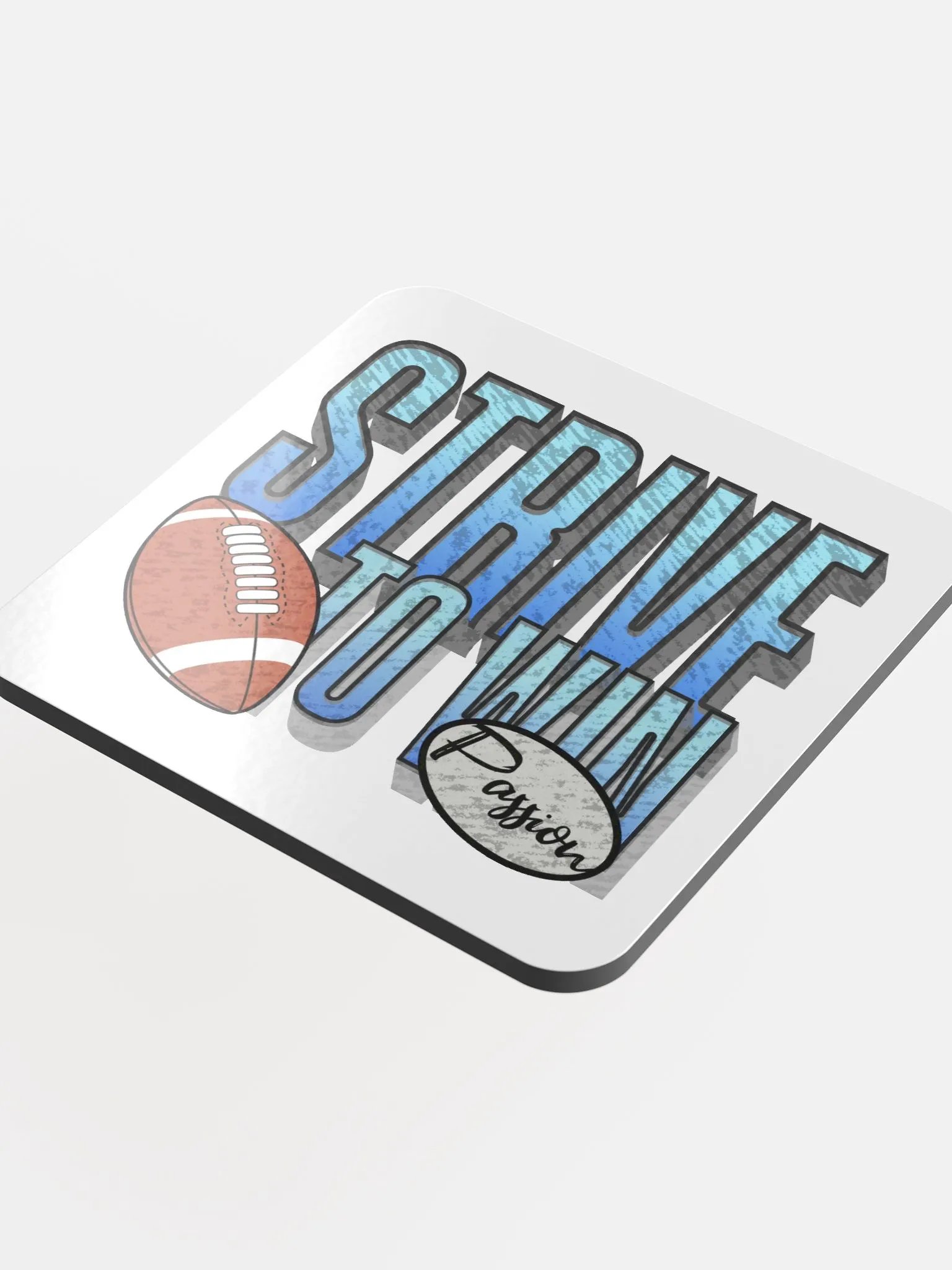 Strive To Win Football Winning Passion Cork Coaster product image (1)