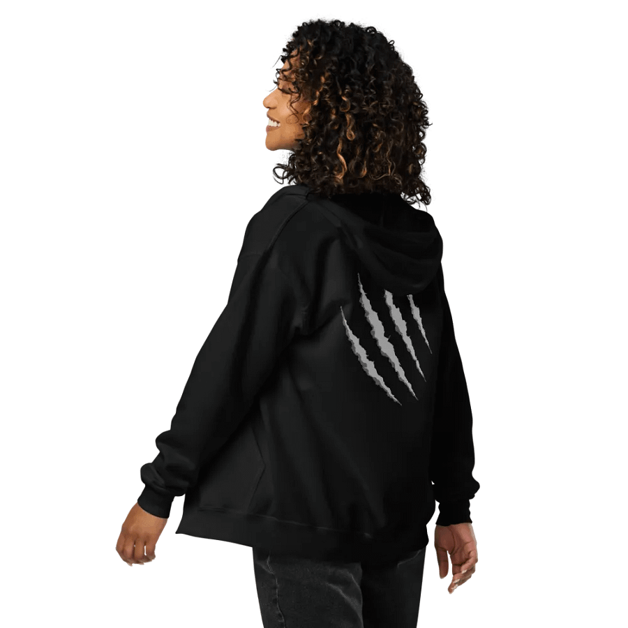 Black and White Zip Up Hoodie product image (10)