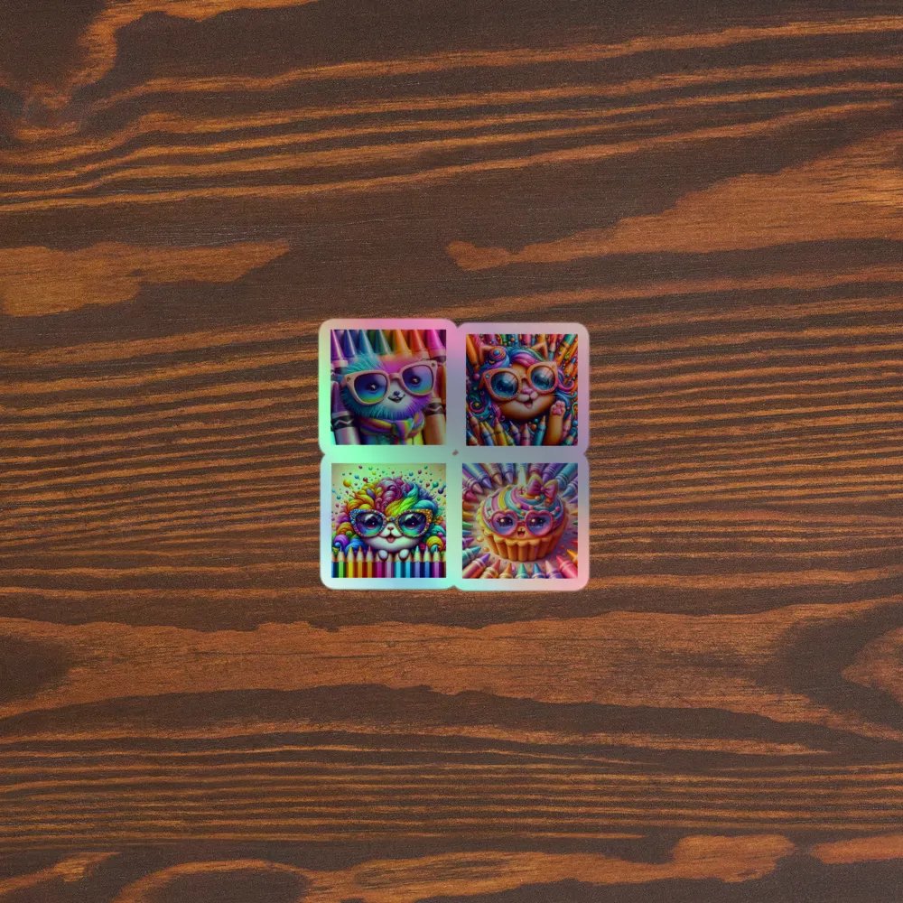 Whimsical Creatures Holographic Sticker Set product image (5)