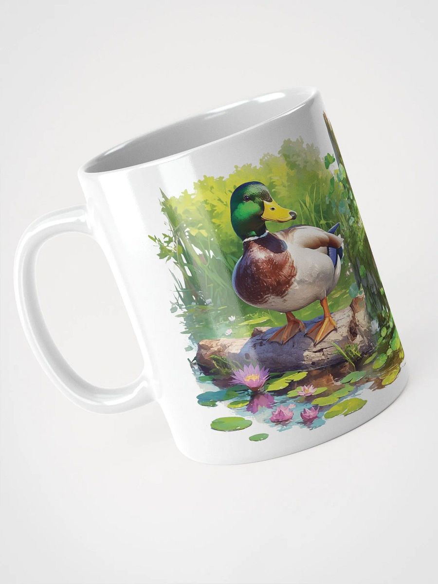 Tranquil Duck Pond White Glossy Mug product image (5)
