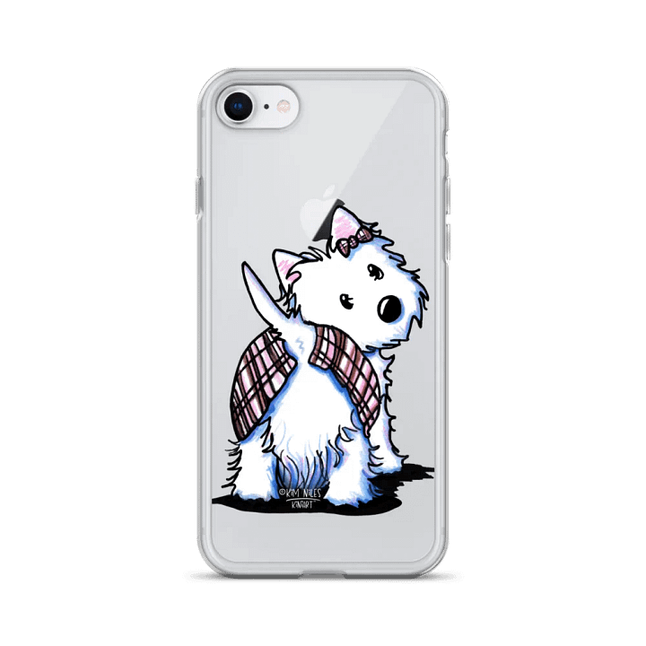 Westie Highland Moon Clear iPhone Case product image (1)