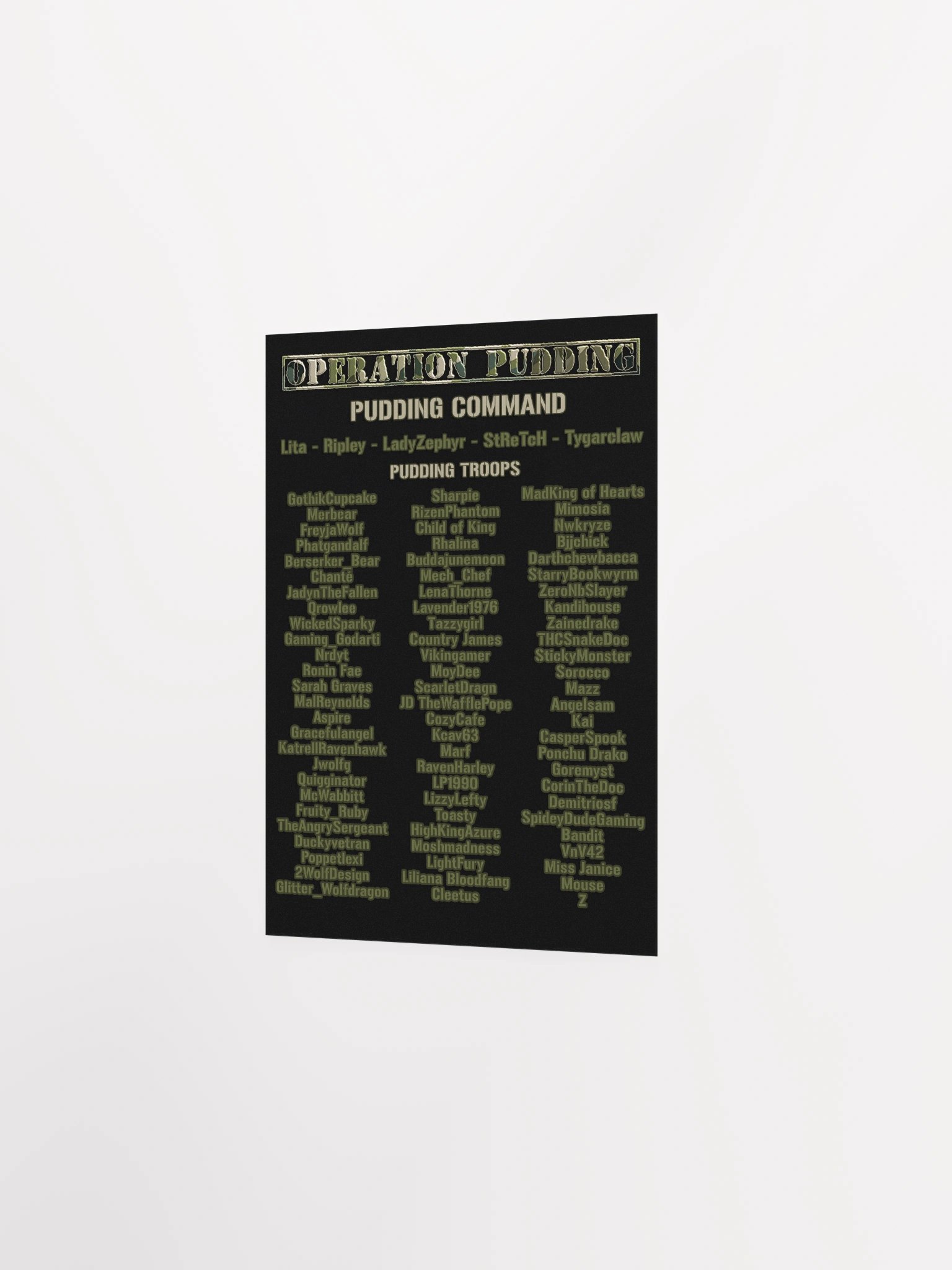 Operation Pudding Roster - Poster product image (14)