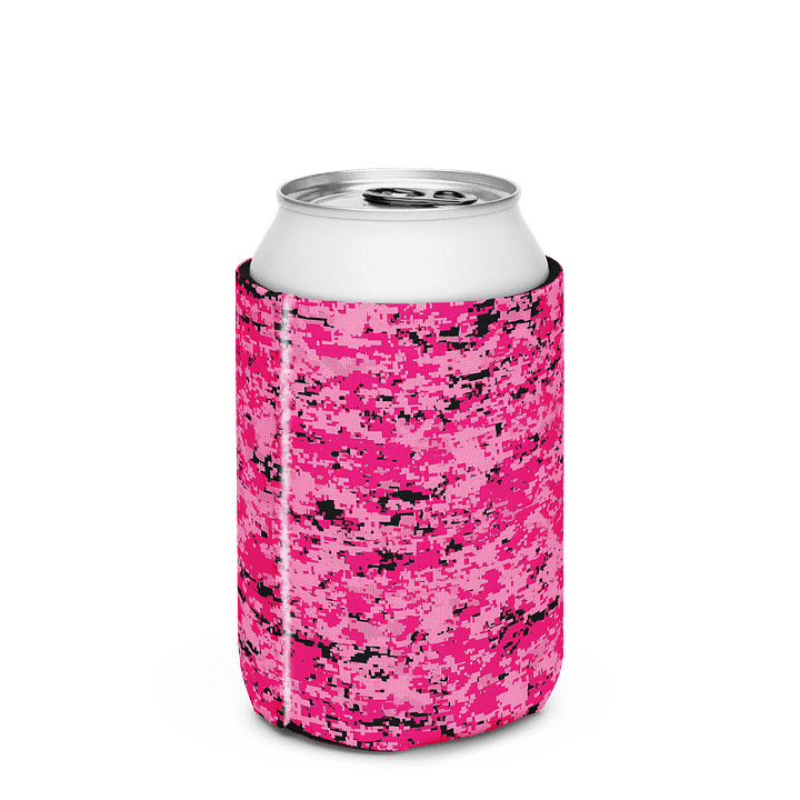 Pixel Pink Camo Coozie Can Cooler product image (3)