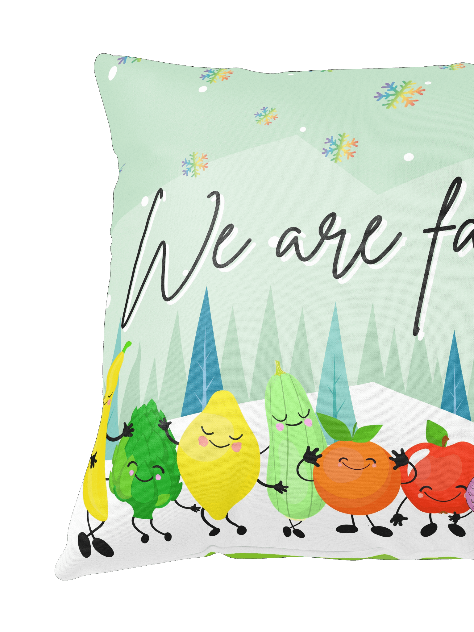 We are family Double-sided Winter and Summer Throw Pillow product image (3)