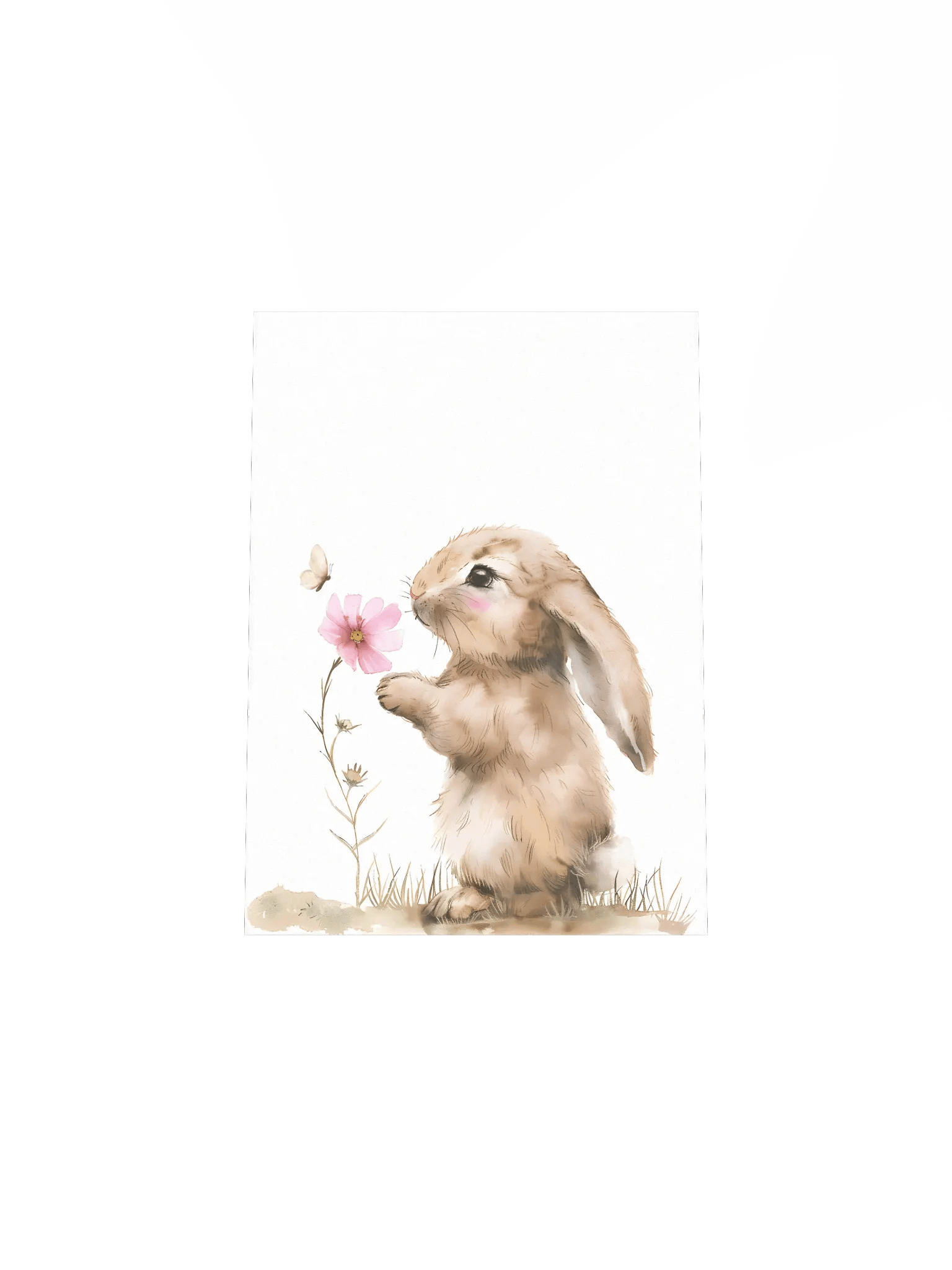 Watercolor Cute Bunny and Butterfly product image (5)