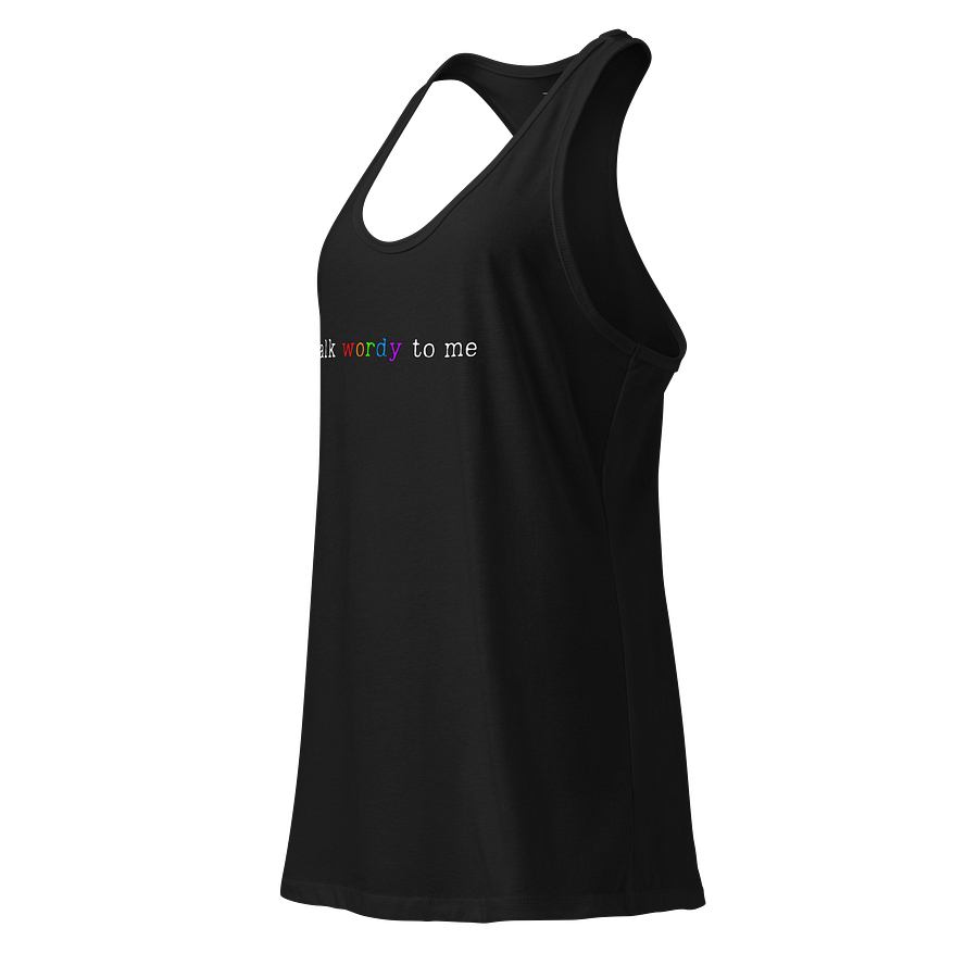 [talk wordy] racerback tank product image (3)