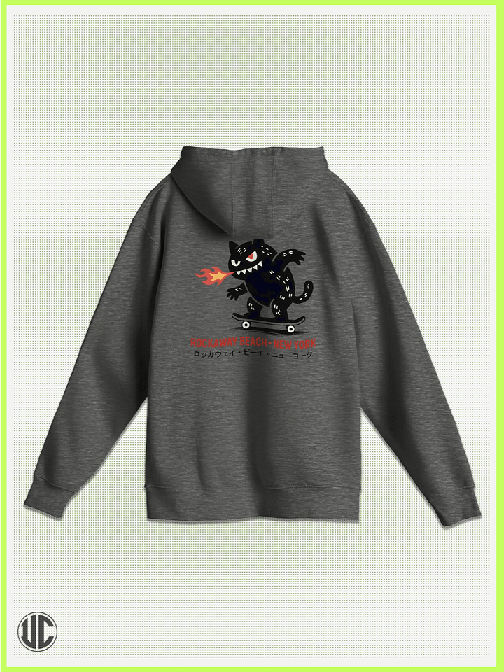 UnkoCon – Rockaway Beach NY Skater Pullover Hoodie product image (1)