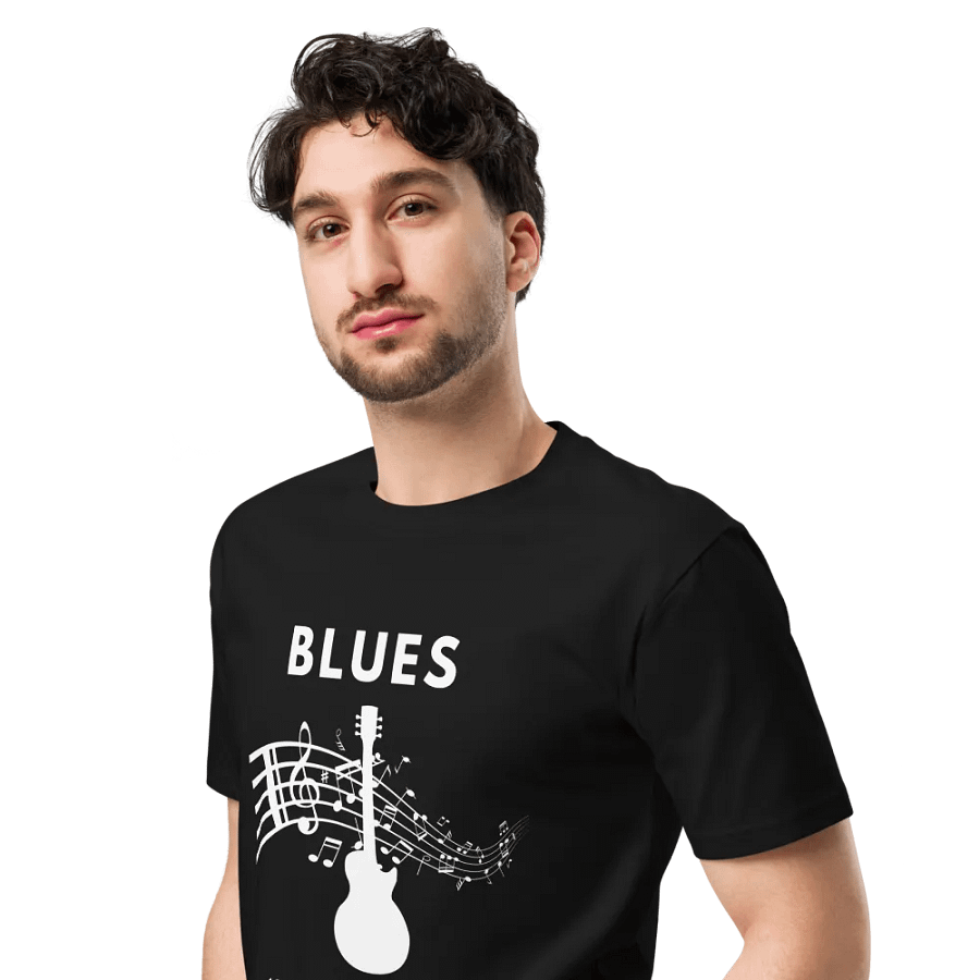 12 Bars Of Trouble Blues Music Unisex Premium T-Shirt product image (5)