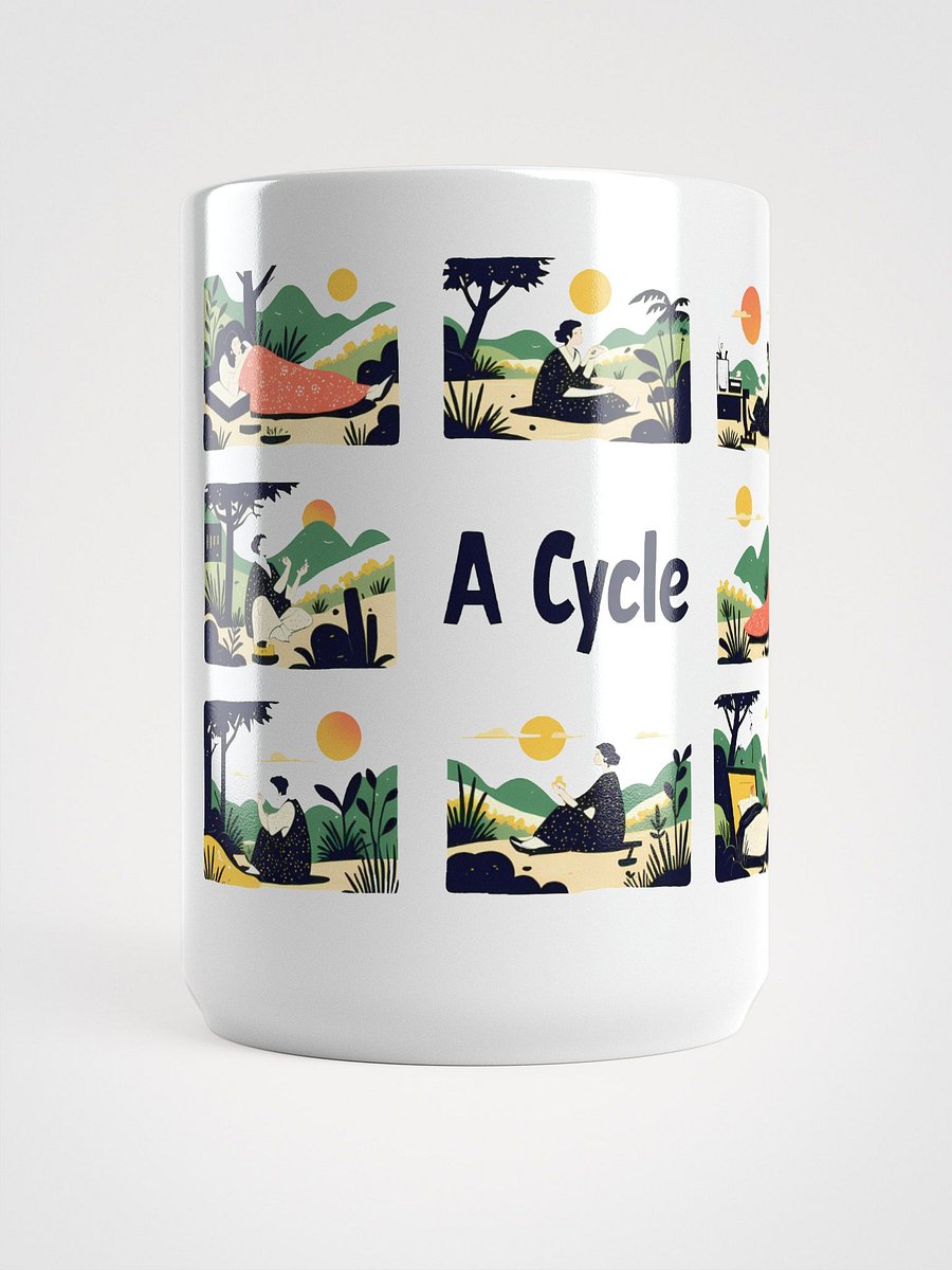 Nature-Inspired Life Cycle Art | Harmonious Illustration Glossy Mug product image (5)