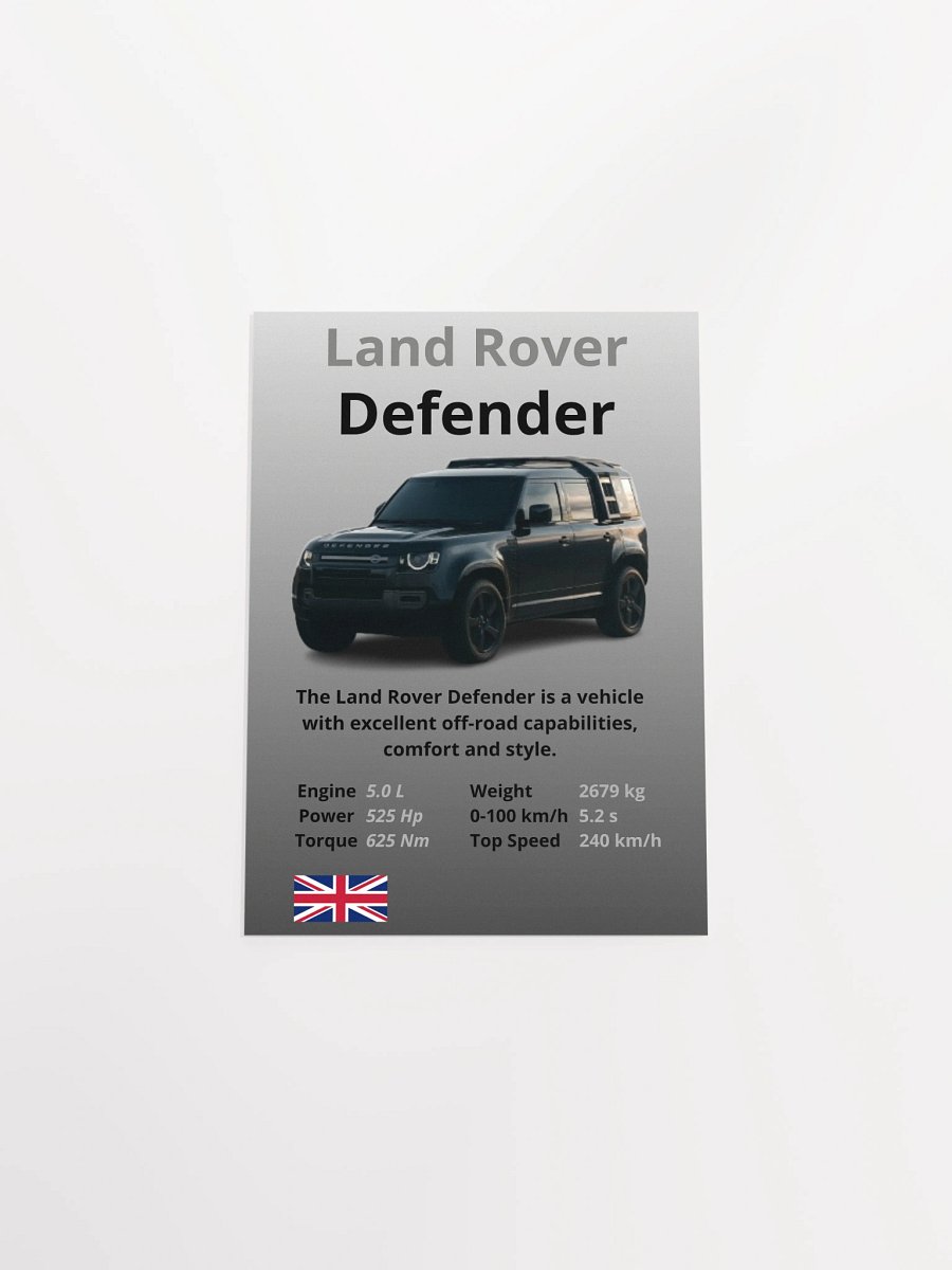 Land Rover Defender Wall Poster Without A Frame product image (14)