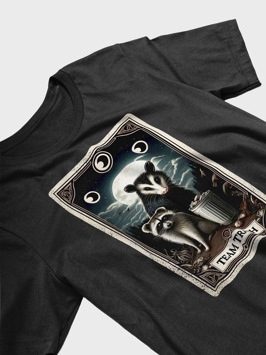 "Team Trash" Tarot Card Opossum & Raccoon Graphic Unisex T-Shirt product image (4)