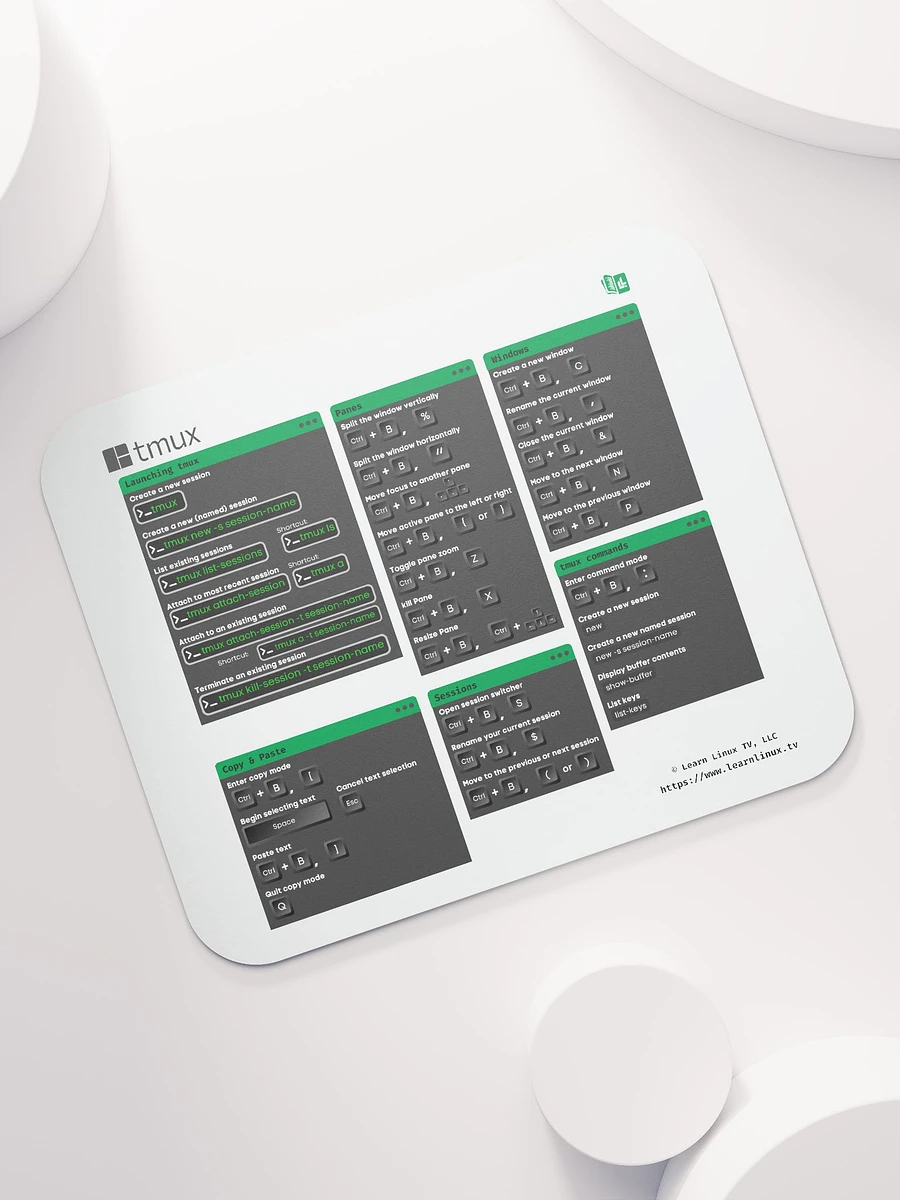 tmux Mouse Pad with Cheat Sheet (Color Variation) product image (8)