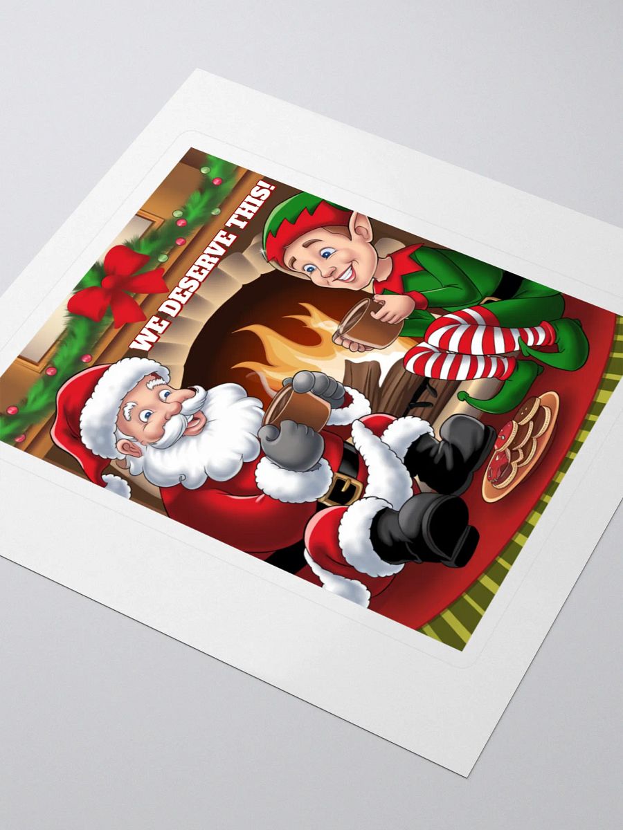 We Deserve This! Santa Claus and An Elf Taking a Break product image (3)
