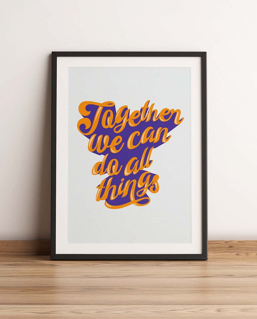 We Can Do All Things Quote Affirmation Printable Wall Art Decor - Instant Download product image (1)