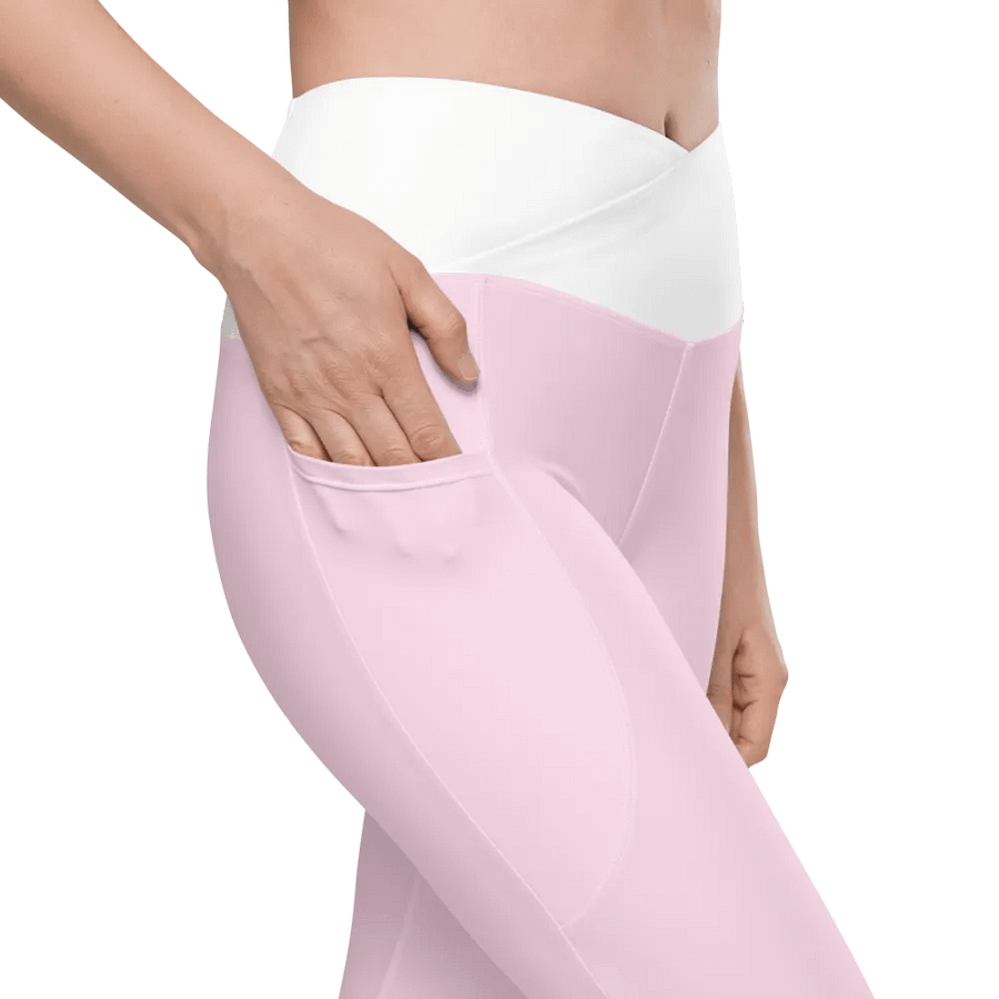 Women's Gingham Cherry High Waisted Leggings, Pink product image (5)