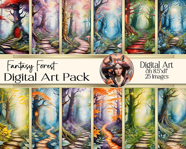 Fantasy Forest Digital Art Pack product image (1)