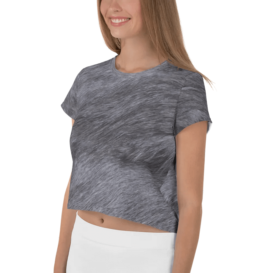 Russian Blue (Grey) Cat Crop Tee product image (7)