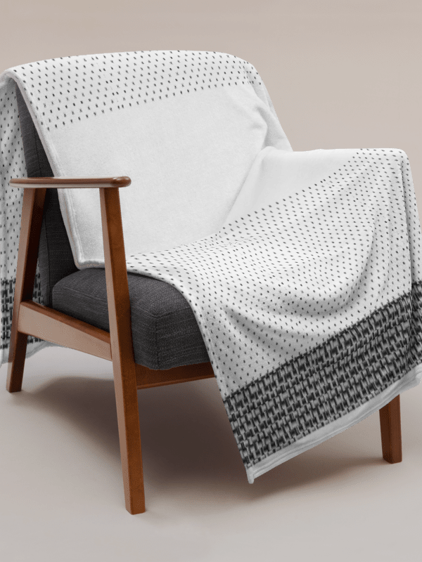 Monochrome 2 pattern Cozy Fuzzy Throw Blanket product image (1)