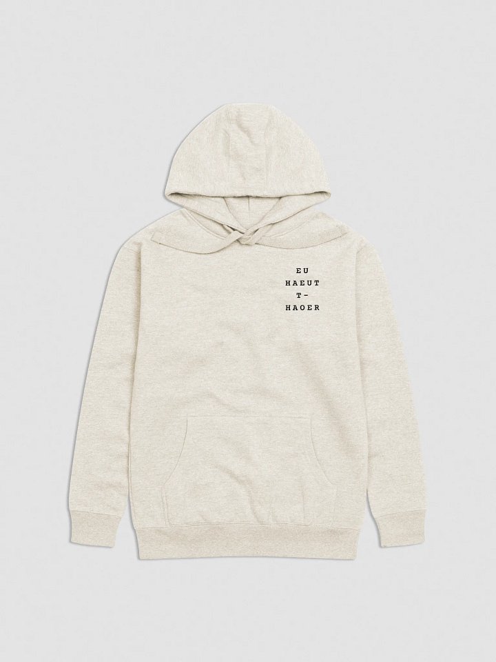 I HATE IT HERE in steno - Embroidered Hoodie (black) product image (1)