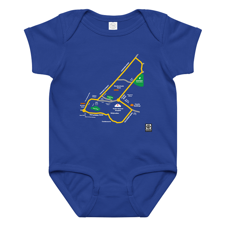 E-Train | Tralee City on the Map Front Graphic Baby Bodysuit product image (1)