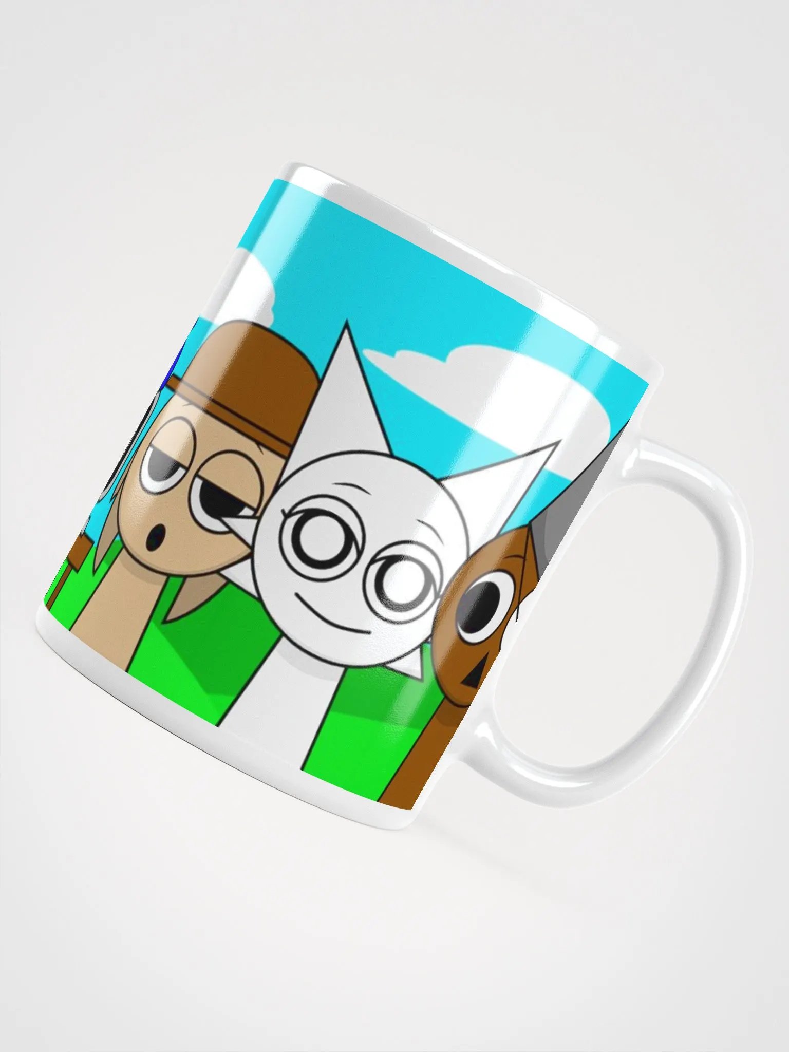 White Glossy Mug Sprunki series product image (11)