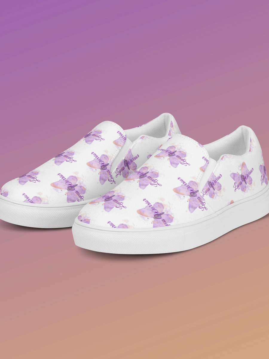 Purple Butterfly Lupus Warrior Slip On Canvas product image (5)