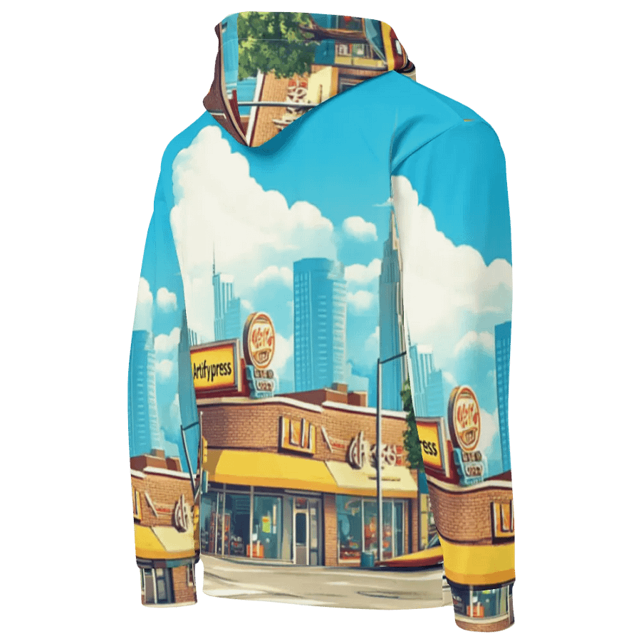 Cityscape Dreams Hoodie All-Over Printed Premium Unisex Hoodie product image (9)