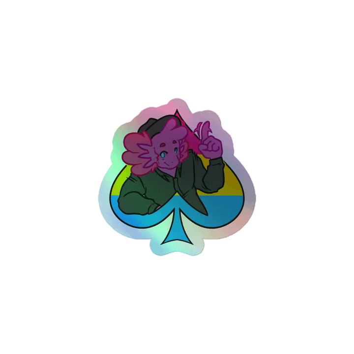 Pan in Spades | Kiss-Cut Holo Sticker product image (1)