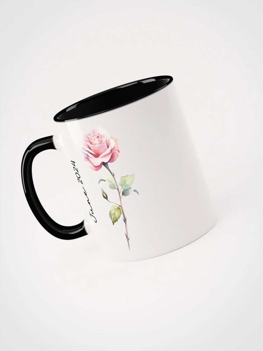 Two Tone Birth Flower Mug JUNE – Personalized Gift product image (4)