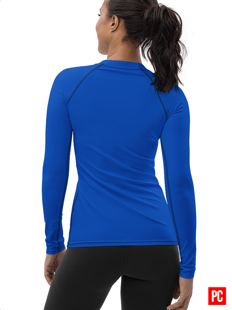 Plain Color Absolute Blue Rash Guard product image (2)
