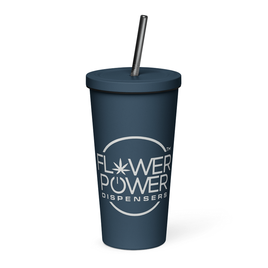 Flower Power Insulated Tumbler with a Straw product image (1)