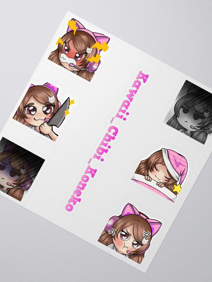 Koneko kiss cut sticker sheet Subaartist art product image (6)