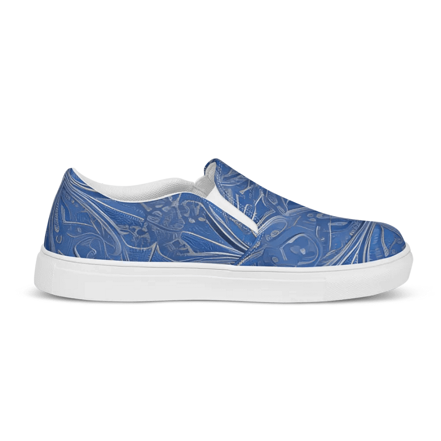 Harmony Blue Paisley Men's Slip-On Shoes product image (2)